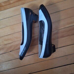 Black and white shoes